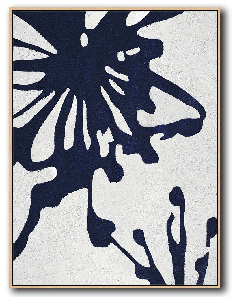 Navy Blue Minimalist Art #NV285B - Click Image to Close